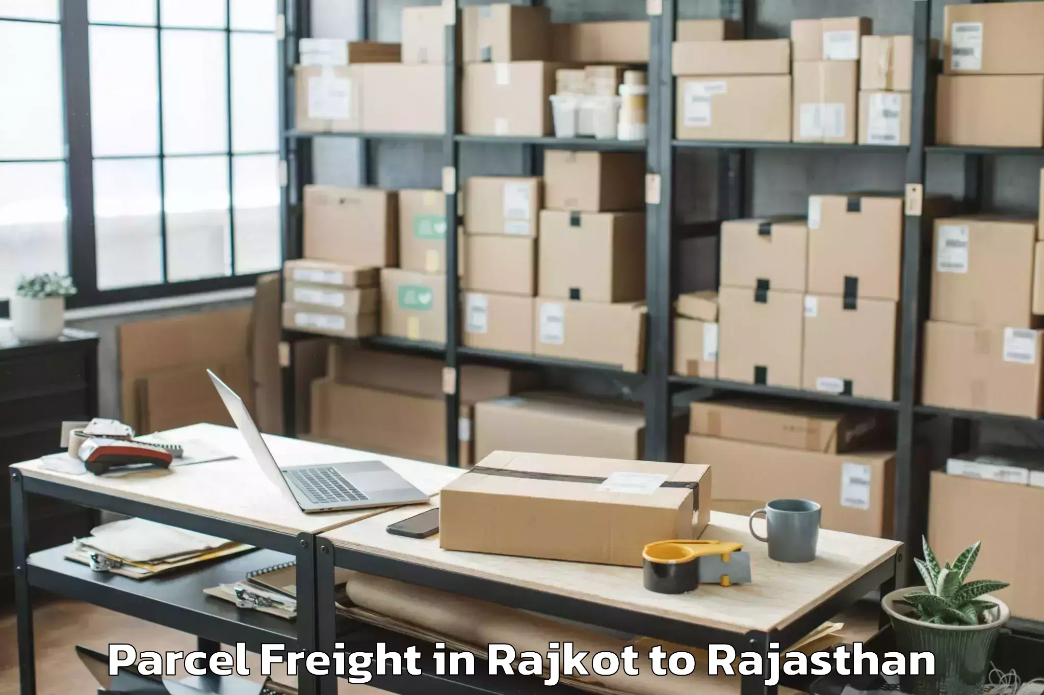 Book Rajkot to Kumbhalgarh Parcel Freight